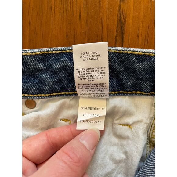 Pacsun Womens Jeans Size 28 90s Boyfriend Two Toned All Cotton Medium Light Wash - Picture 6 of 9